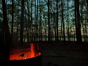 Fire at night